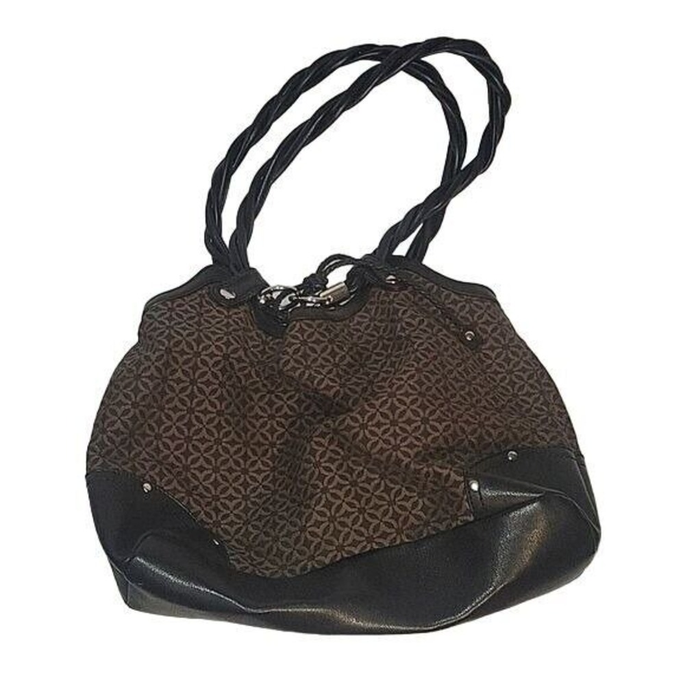 RELIC Black & Brown Shoulder Bag Purse Designer Handbag Tote‎ Y2K Retro Designer